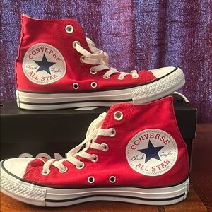 Converse Red High-Top Sneakers Classic Style